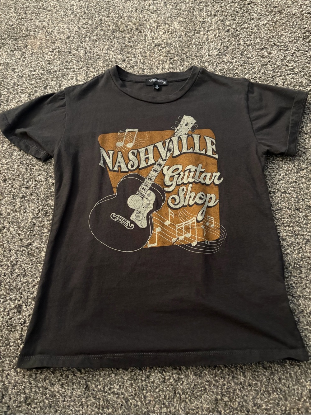 Kids Nashville Guitar Shop Graphic Tee - Black